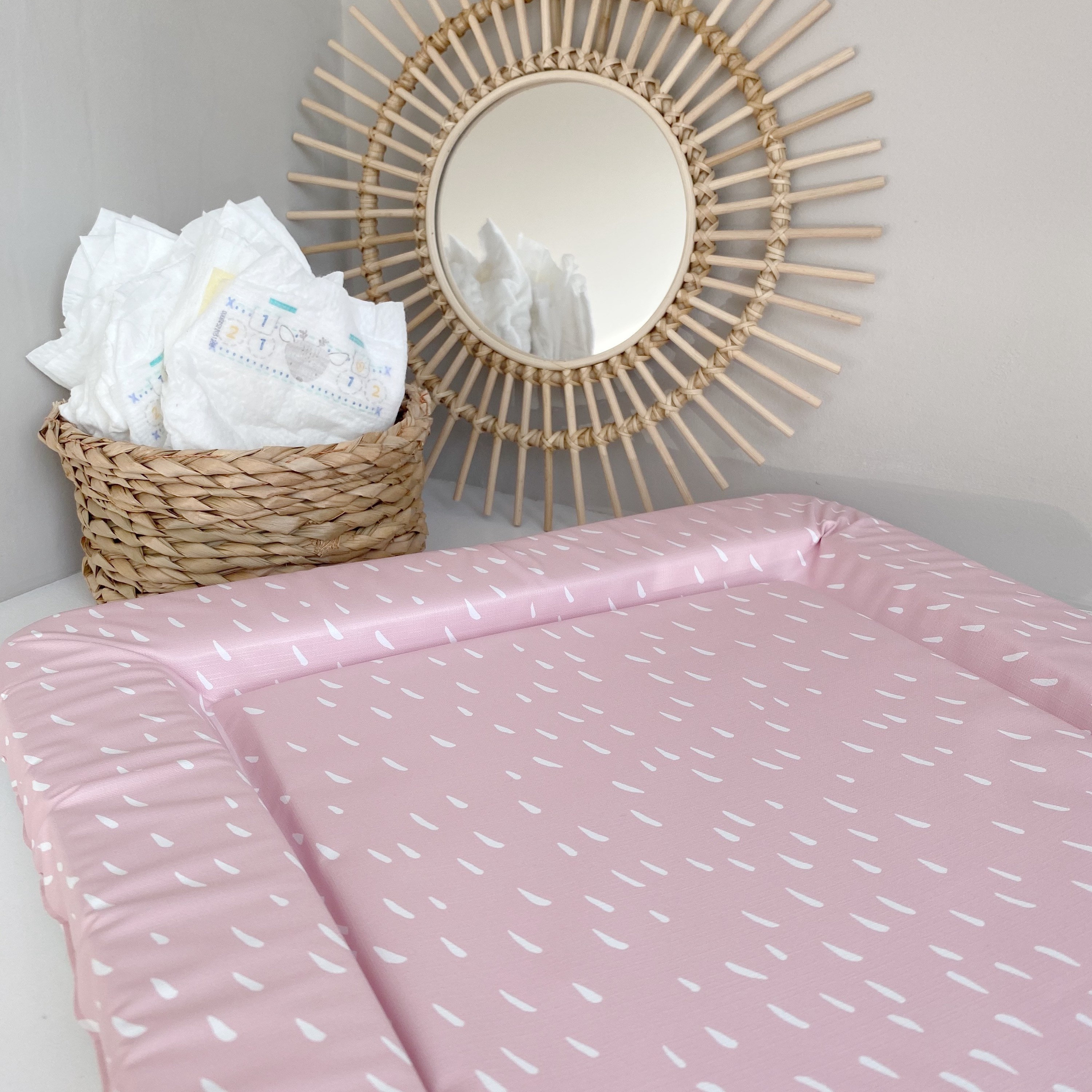 Pink baby changing mat // flat changing pad // baby girl Etsy