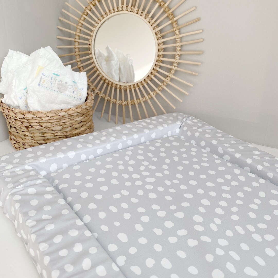 Grey unisex baby changing mat flat changing pad gender neutral changing