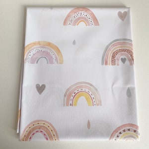 Rainbow splash mat, large waterproof baby floor mat, wipeable highchair weaning mat, non-slip play mat for messy meals and crafts image 3