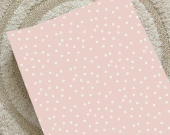 Pink Daisy Wedge Changing Mat | Baby Girl Changing Mat | Anti Roll Baby Changing Mat | Floral Nursery Decor | Waterproof Mat