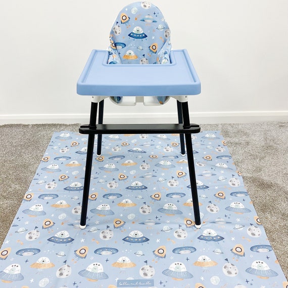 Large Splash Mat // Highchair Messy Mat // Space Print 