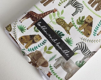 Unisex Baby Mini Changing Mat // Safari Print Travel Changing Mat // Nappy Bag Folding Changing Mat // Safari Animals Print