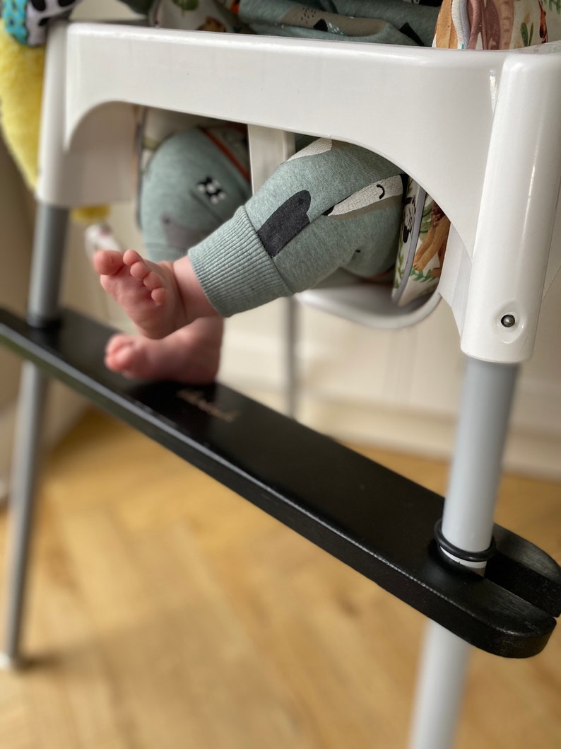 Black Adjustable IKEA Antilop Highchair Wood Footrest // Etsy UK