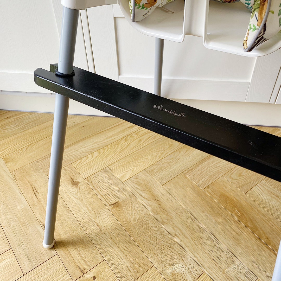 Black Adjustable IKEA Antilop Highchair Wood Footrest // Etsy UK