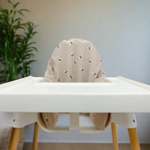 IKEA Highchair Cushion Cover, Bees Print, Wipeable IKEA Antilop High Chair Cover, Weaning Cushion, Feeding Support for Baby, Baby Gift Idea