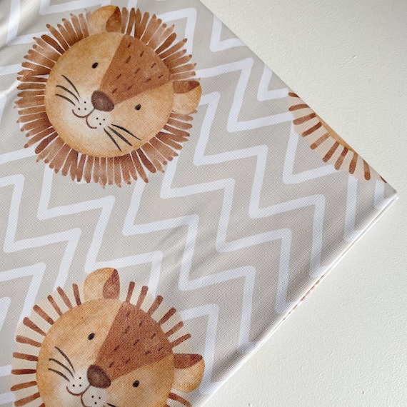 Large Baby Splash Mat // Highchair Messy Mat // Leo Lion Print 