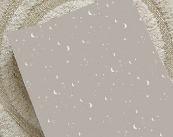 Grey Stars Wedge Changing Mat: Anti-Roll Waterproof Nursery Pad