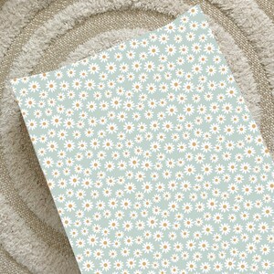 Blue Daisy Wedge Changing Mat | Daisy Baby Girl Changing Mat | Anti-Roll Changing Mat with Daisies
