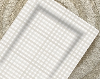 Cambiador de lujo para bebé - Cuadros beige
