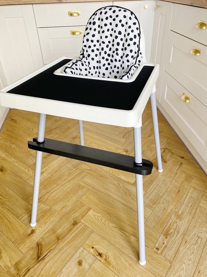 Black Adjustable IKEA Antilop Highchair Wood Footrest // Etsy UK