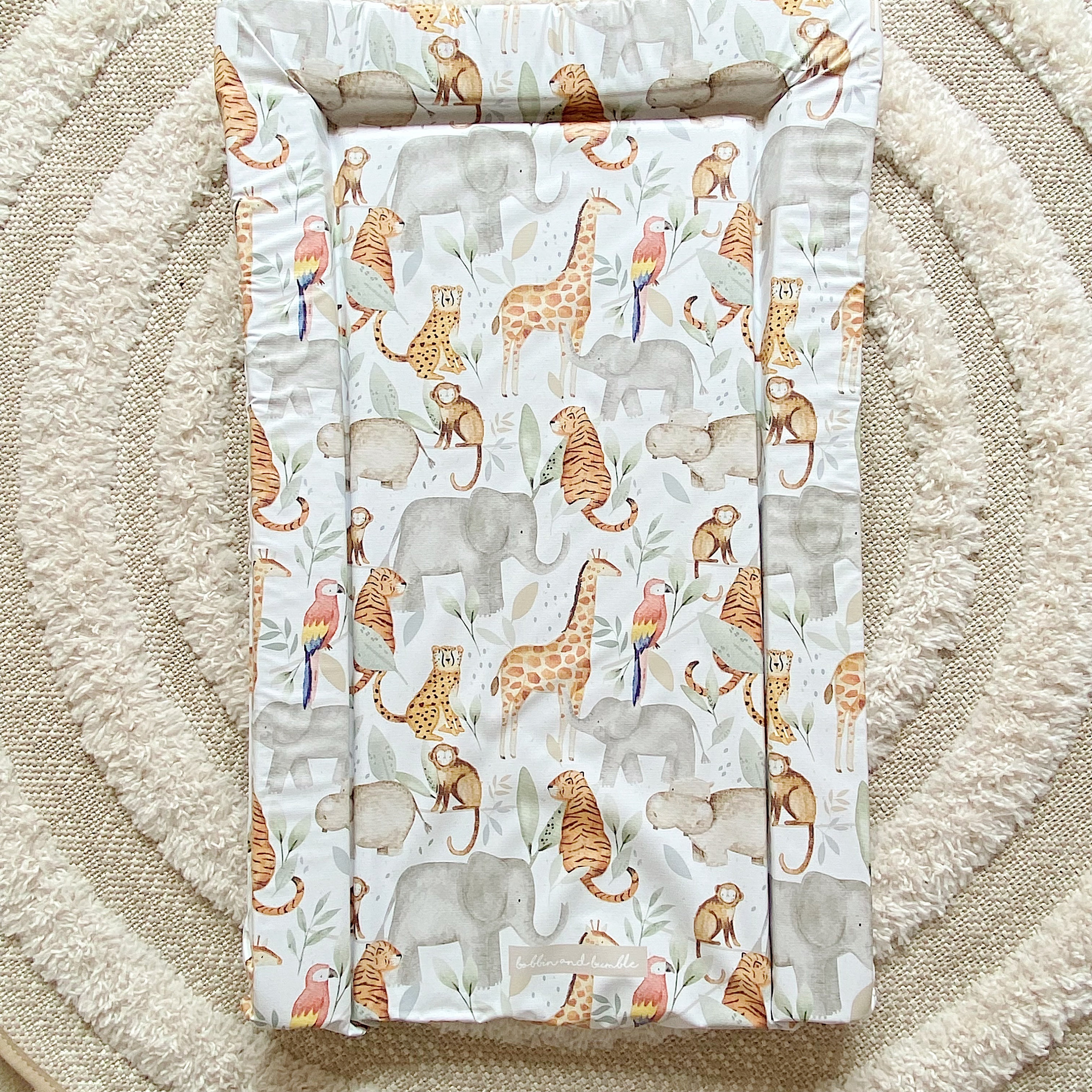 Cambiador De Bebé - Animales De Safari, Cambiador Impermeable, Regalo Para Bebé, Cambiador Con Forma De Cuña, Decoración Infantil Con Animales De Safari - España