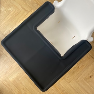 Full wrap IKEA highchair tray cover // Black Ikea Antilop high chair mat with nonslip // Black