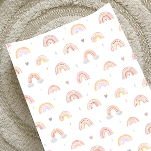Baby Changing Mat | Rainbow Wedge Anti Roll Waterproof Mat | Girl Nursery Decor Gift