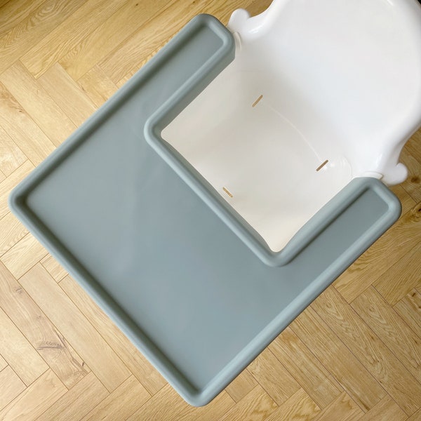 IKEA Housse de protection intégrale pour chaise haute, vert sauge, tapis de chaise antidérapant