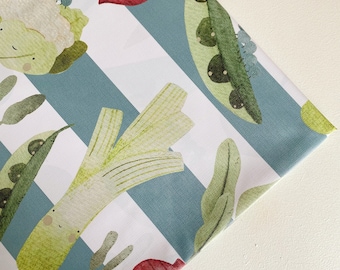 Large Baby Splash Mat // Highchair Messy Mat // Vegetable Garden Print
