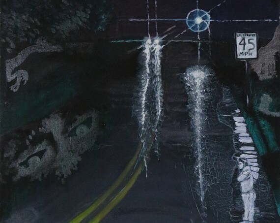 A Dark & Stormy Night Original Painting by Eli Flo