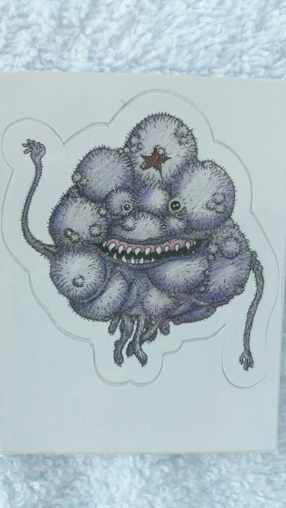 Sticker- Creepy Lumpy Space Princess waterproof vinyl realistic LSP mini adhesive fan art print