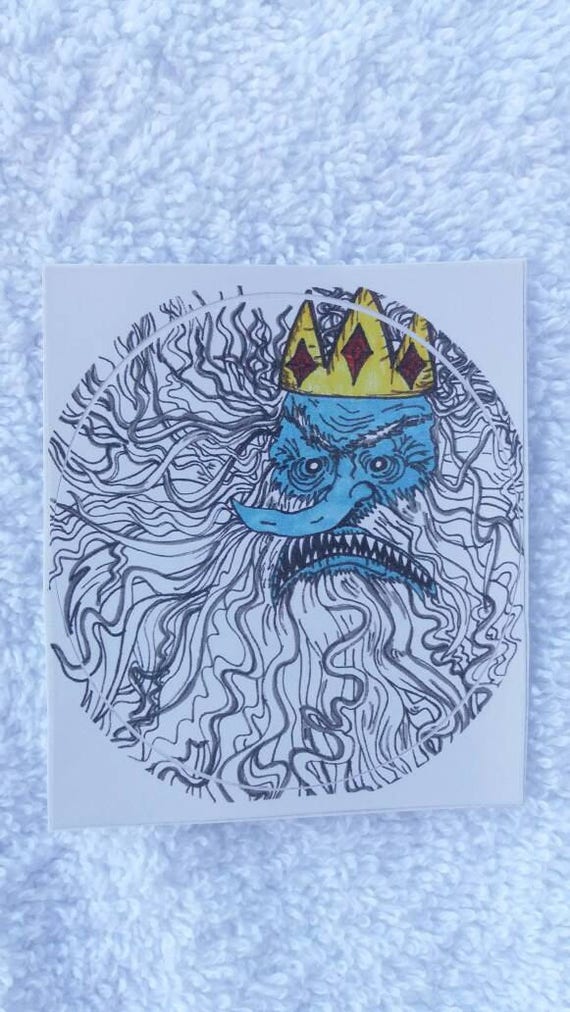 Sticker- Ice Kings Wrath high quality white vinyl waterproof removable fan art mini print
