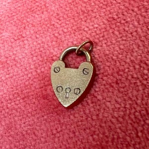 Heart Padlock Charm