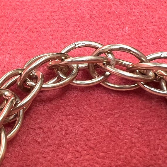 Unique Handmade Large Double Cable Link Gold Brac… - image 8