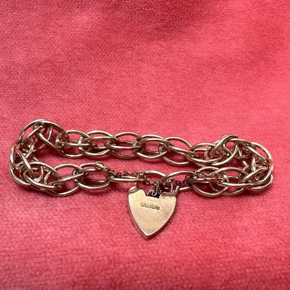 Unique Handmade Large Double Cable Link Gold Brac… - image 7