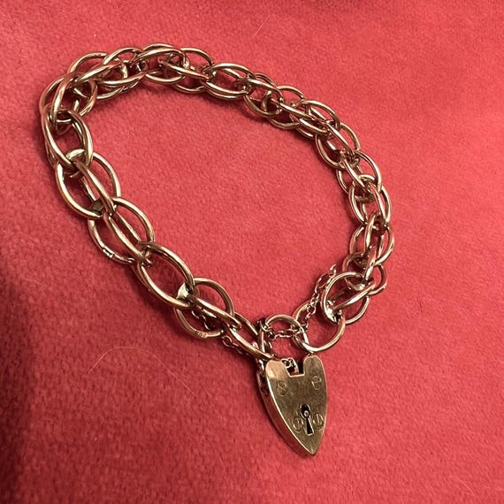 Unique Handmade Large Double Cable Link Gold Brac… - image 4