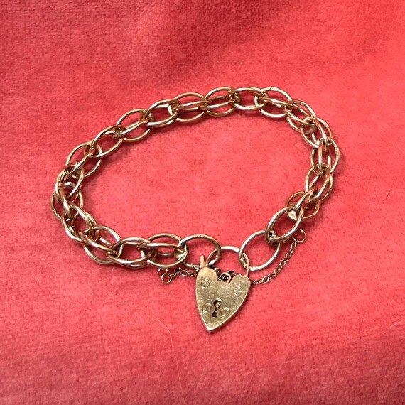 Unique Handmade Large Double Cable Link Gold Brac… - image 9