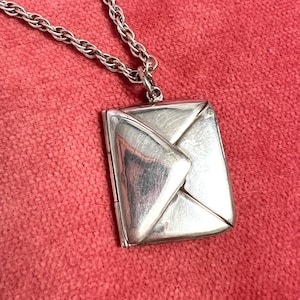 Sterling Silver Stamp Case Pendant in the Shape of an Envelope