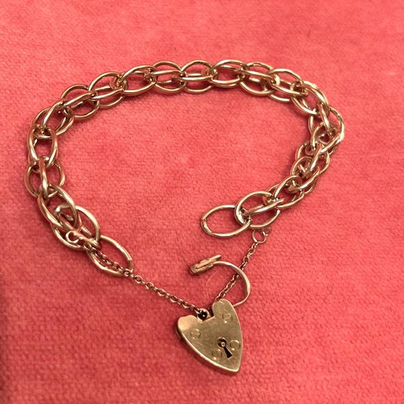 Unique Handmade Large Double Cable Link Gold Brac… - image 6