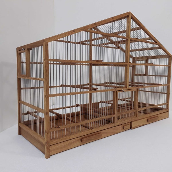 Handmade Wooden Bird Cage