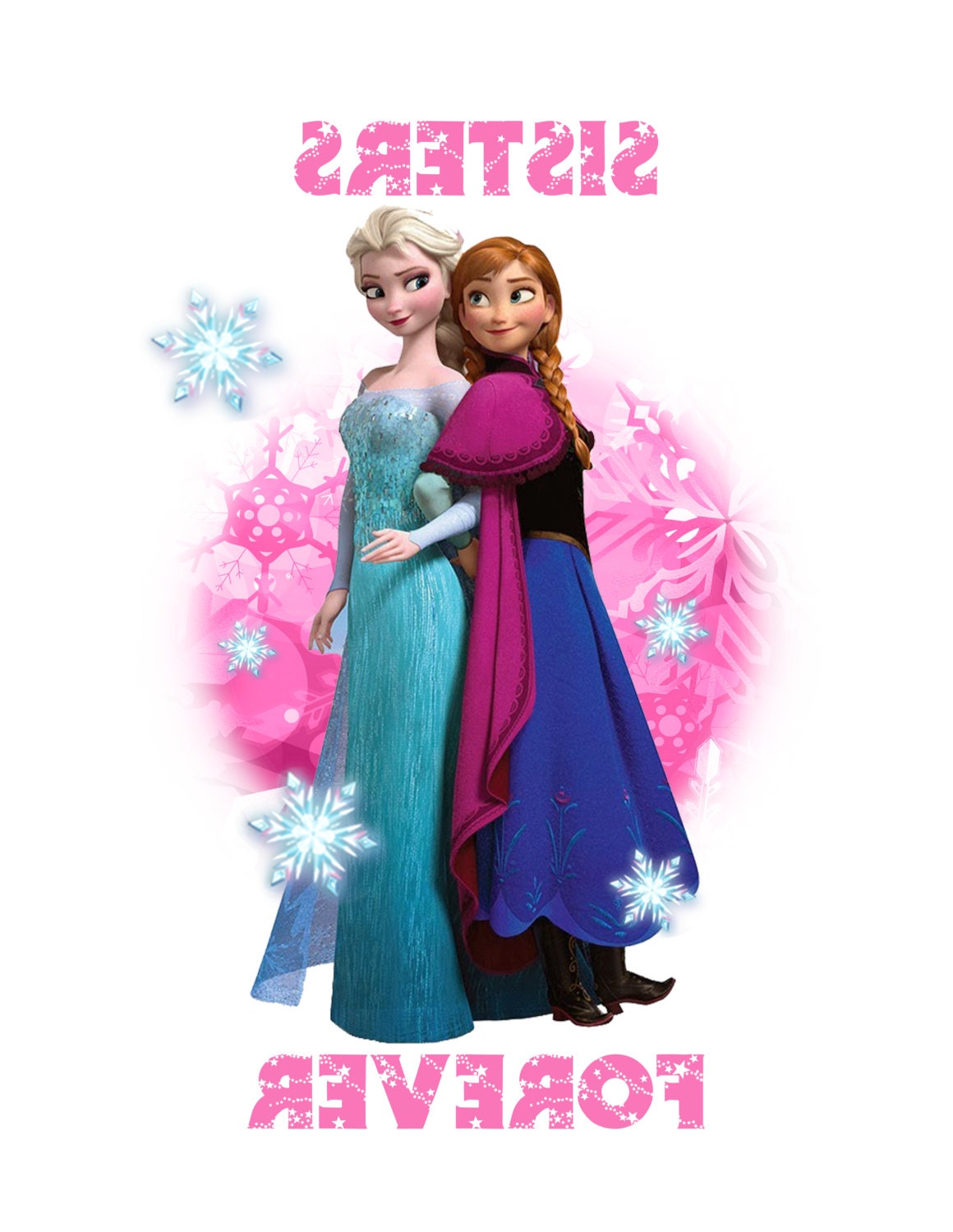 Sisters Forever Frozen Iron On UK