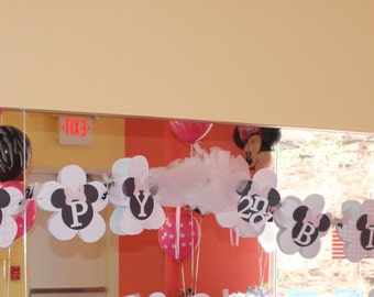 Minnie Mouse birthday banner