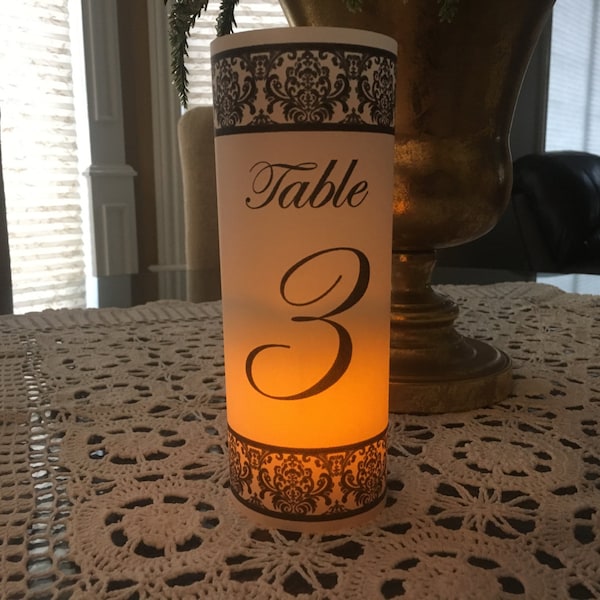 Damask Table Numbers - Etsy