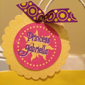 Princess/Tangled/Knight/Prince favor tag PDF file