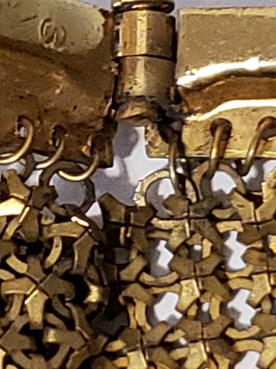 Art Deco, Whiting & Davis, Enamel Mesh Chain Bag,… - image 9