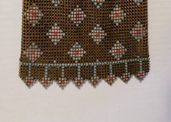 Art Deco, Whiting & Davis, Enamel Mesh Chain Bag,… - image 4