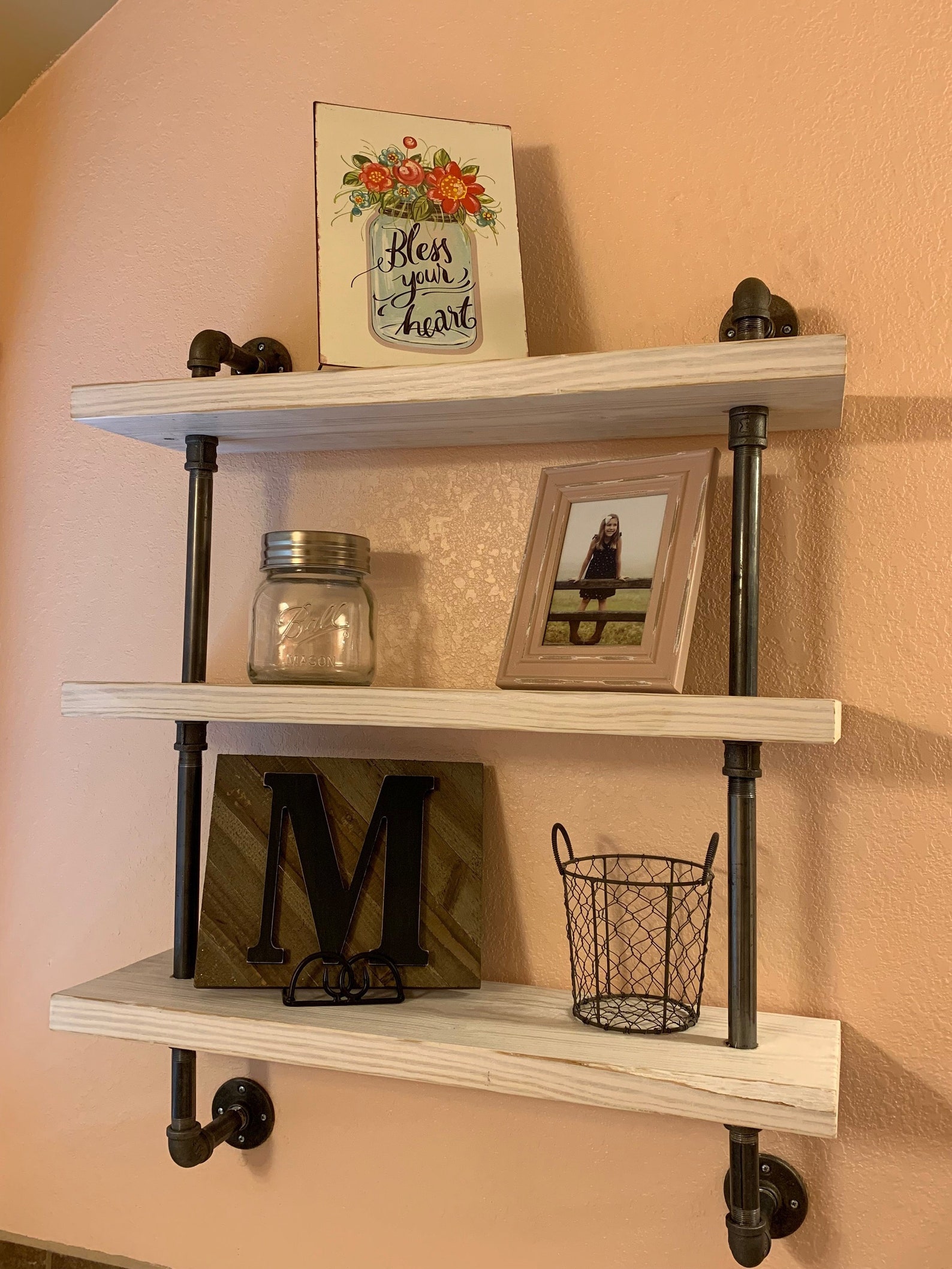 Iron Pipe Shelf Plumbing Pipe Shelf Iron Pipe Pipe Shelf Etsy Canada