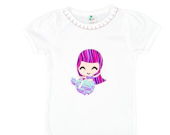 Mermaid Girls Tshirt, Cute Toddler Girl Shirt, Custom Kids Clothes, Gift for Niece, Granddaughter Birthday Present