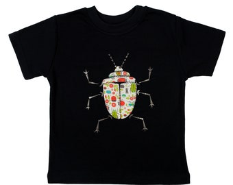 Boys Beetle Tshirt, Bug Kids Clothing, Insect t-shirt, Cute Toddler Boy Gift