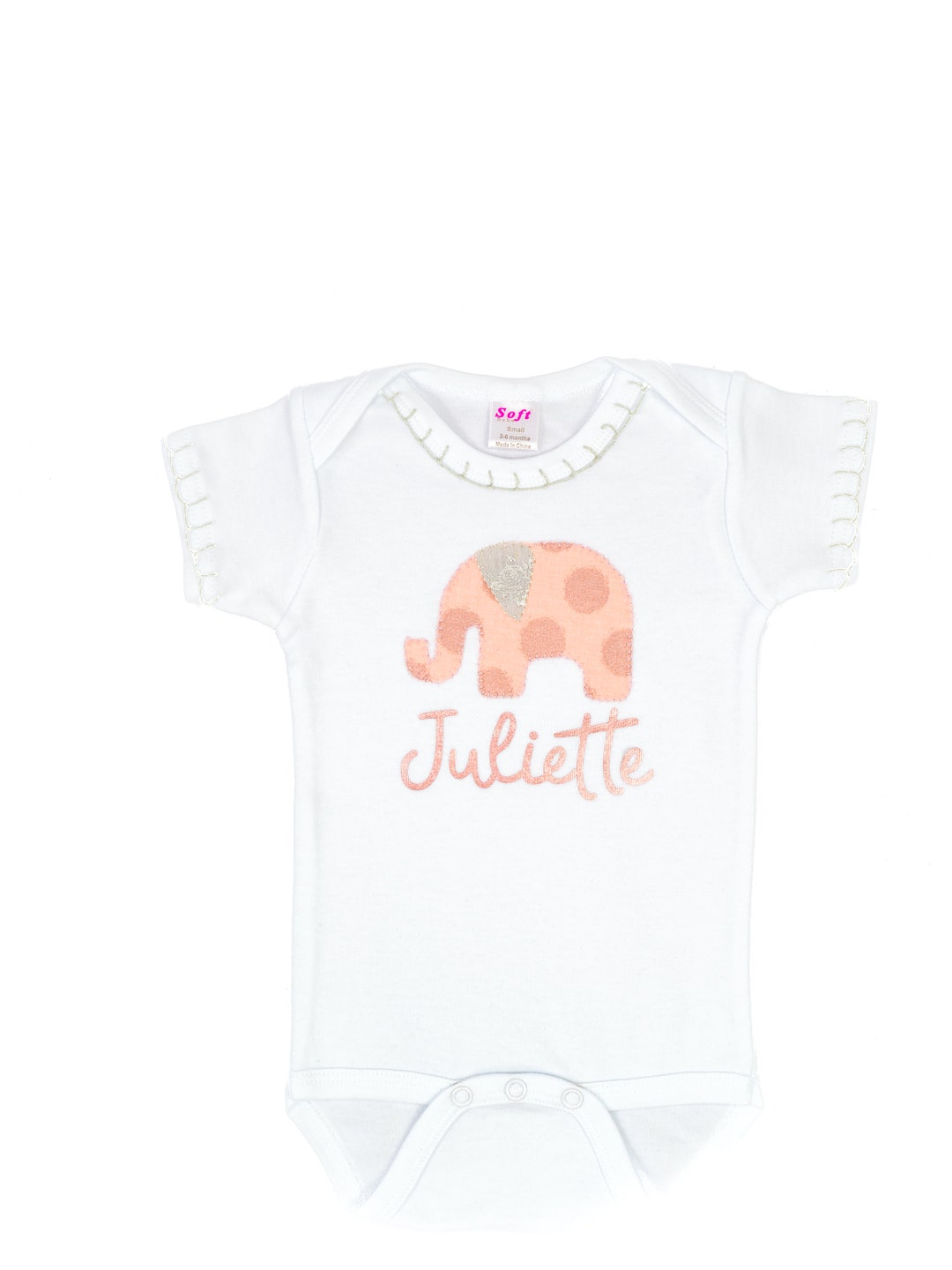 Personalized Baby Gifts Elephant Custom Name Shirt Baby Etsy