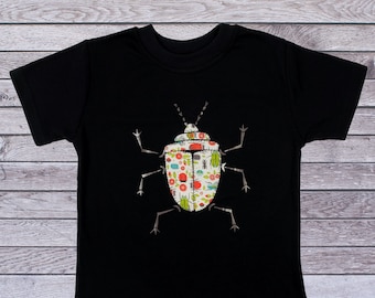 Boys Beetle Tshirt, Bug Kids Clothing, Insect t-shirt, Cute Toddler Boy Gift