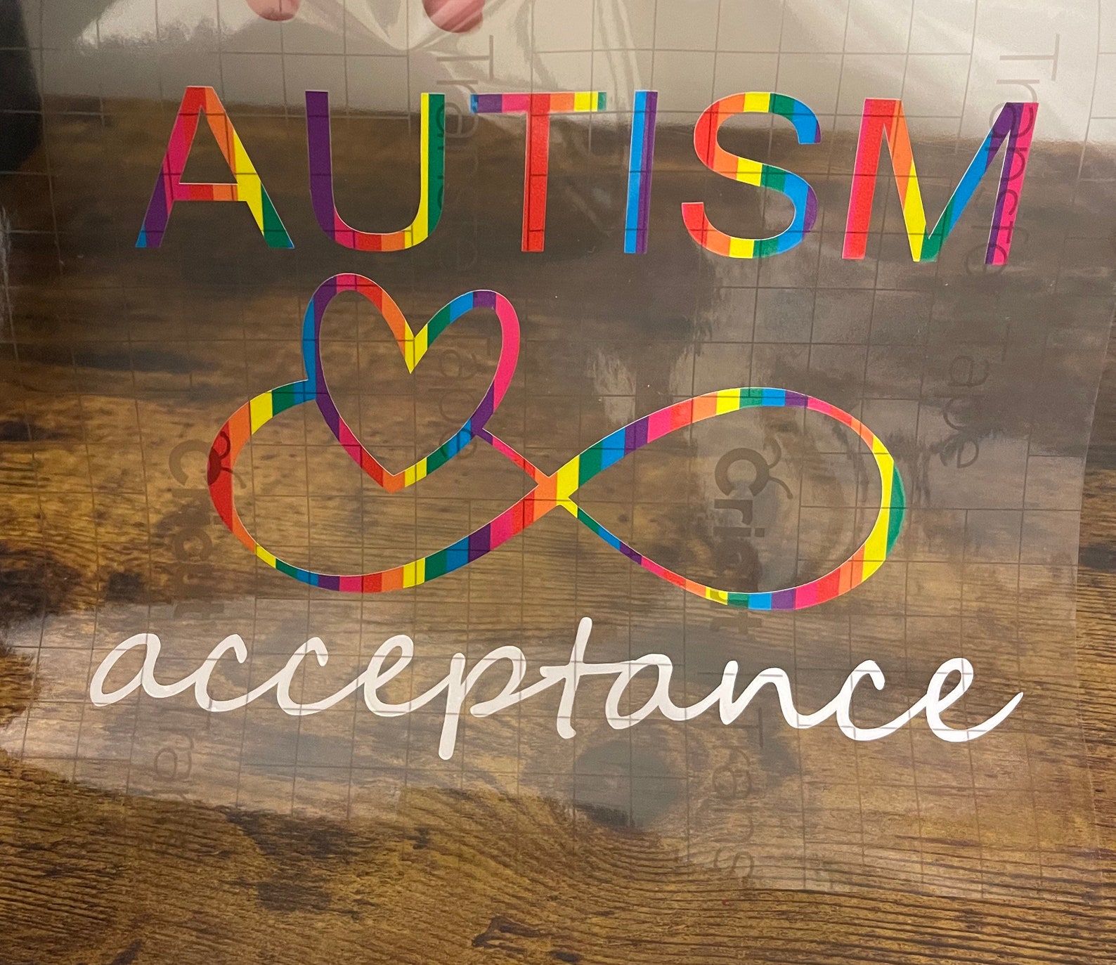 Autism Acceptance rainbow sticker | Etsy