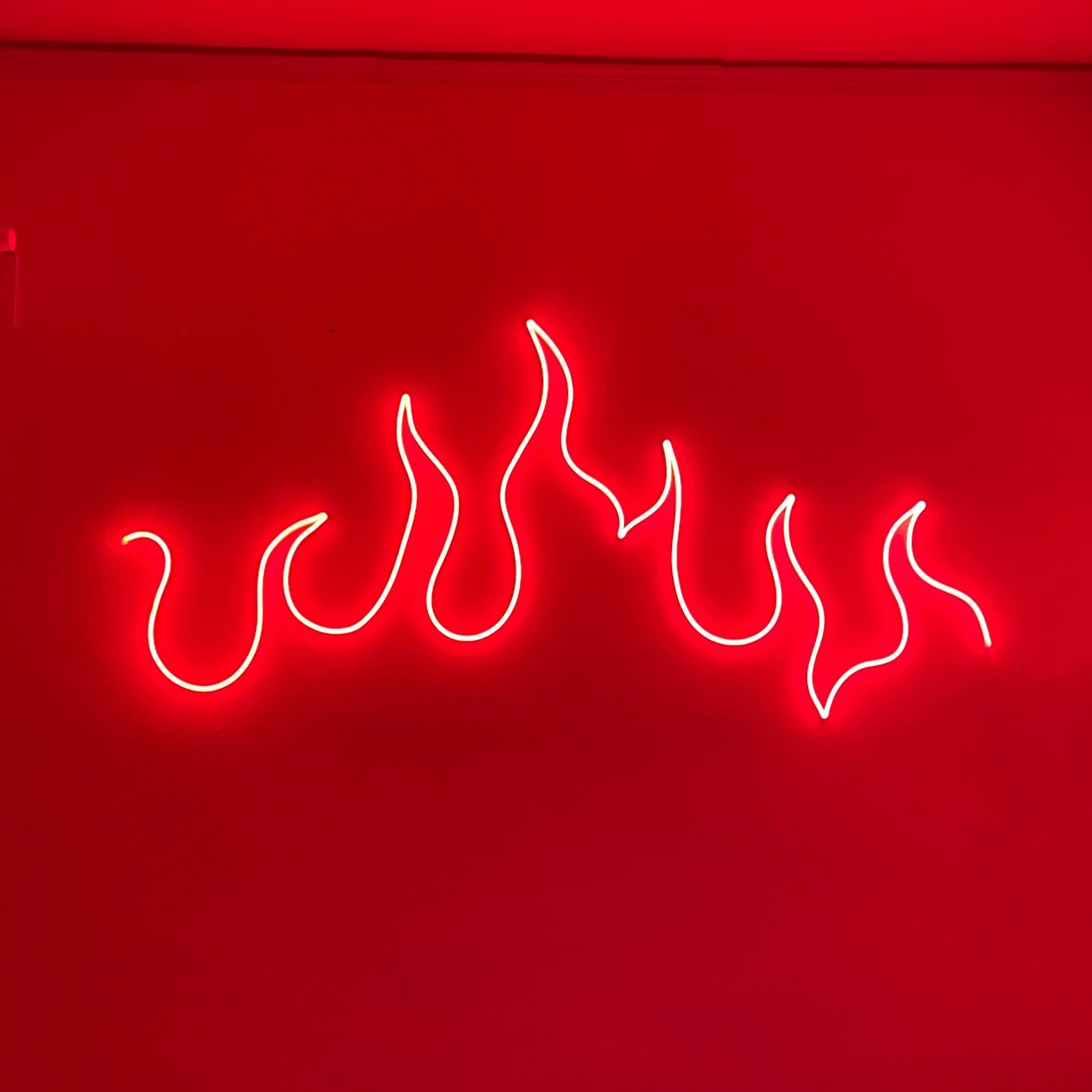 Fundación estudio presidente Neon Light Sign for Wall Fire LED Light Neon Sign Art - Etsy