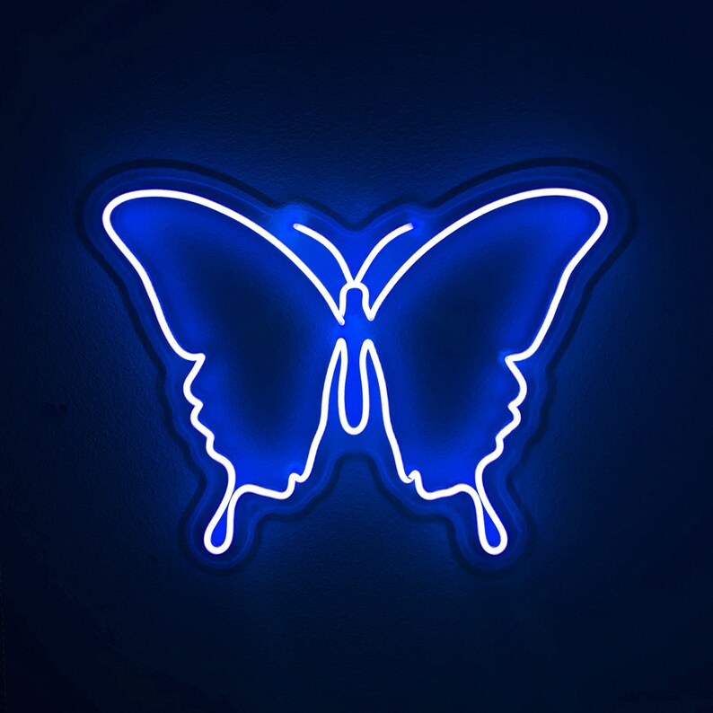 Butterfly Neon Sign Neon Butterfly Neon Sign Bedroom Etsy