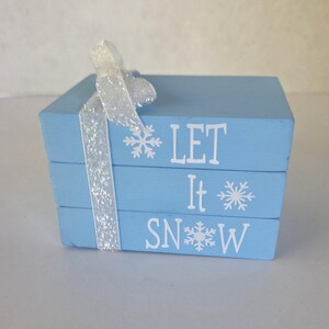 Let It Snow Christmas Mini Book Stack