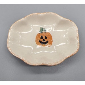 Halloween LOOMCO Glazed Jack O&#39;Lantern Pumpkin Ceramic Soap Dish (6 available)