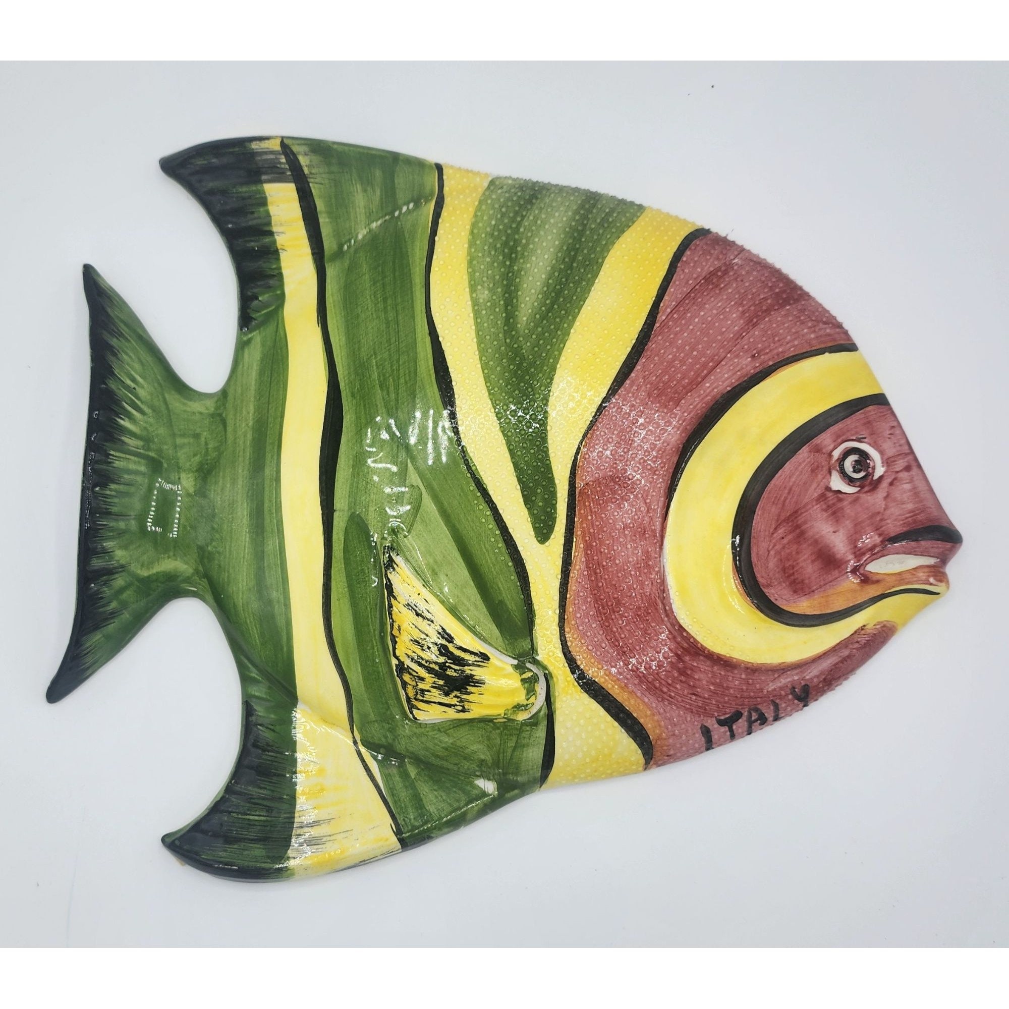 Vintage Wall Hanging Ceramic Fish - Etsy