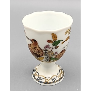 Vintage Hutschenreuther Bavaria Ole Winter November Bird Porcelain Egg Cup NWOT