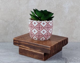 Small wood riser, wood plant stand, wood pedestal, decorative wood riser, wood riser, wood candle stand, display riser, plant holder ,#9