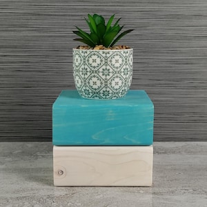 Small wood riser, wood plant stand, wood art decor, wood pedestal, wood block riser, wood candle stand, display riser, table accent decor